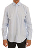 Cavalli Light Blue Cotton Slim Fit Dress Shirt